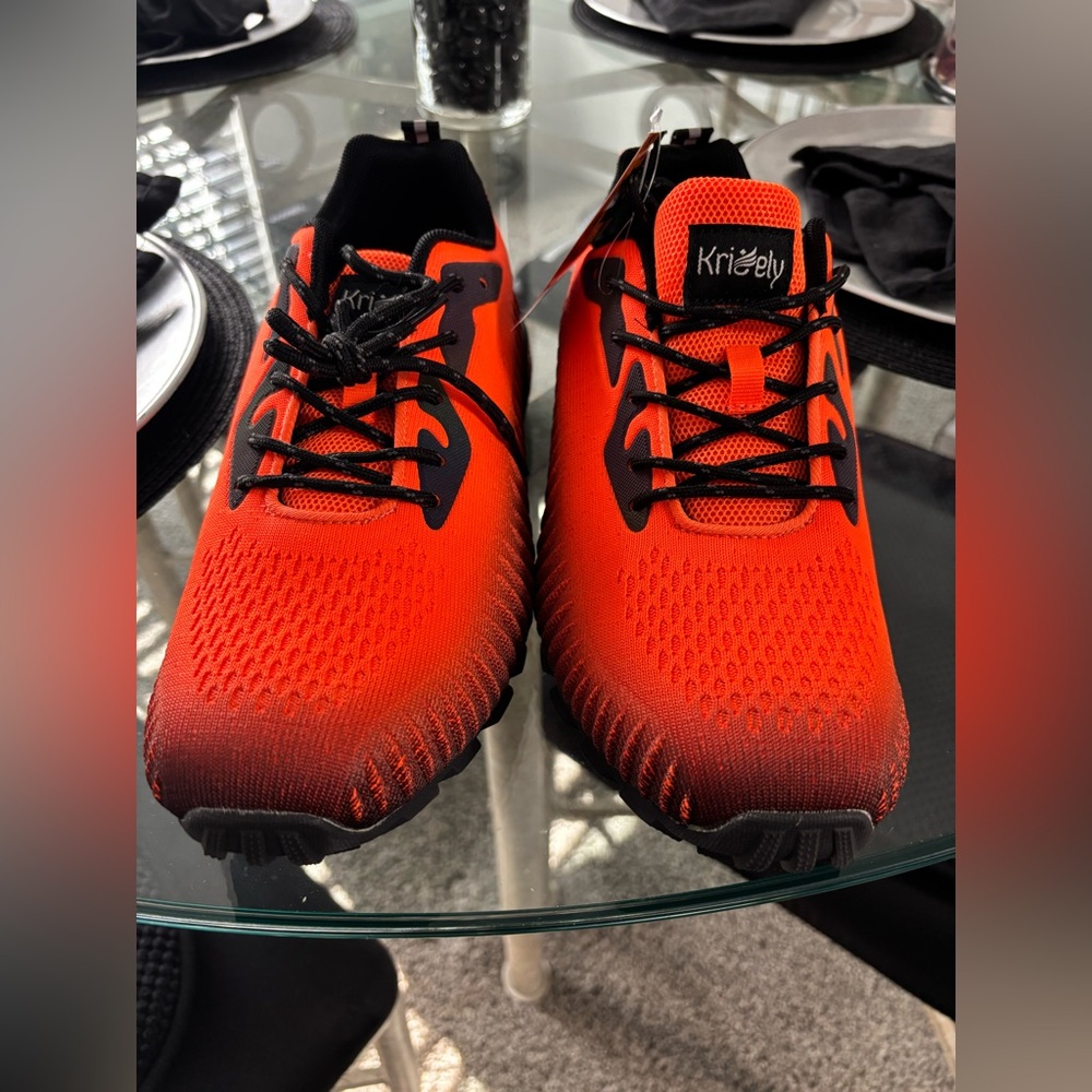 Kricely Men’s Trail Running Shoes - Red and Black